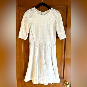 Rag & bone white fit and flair dress